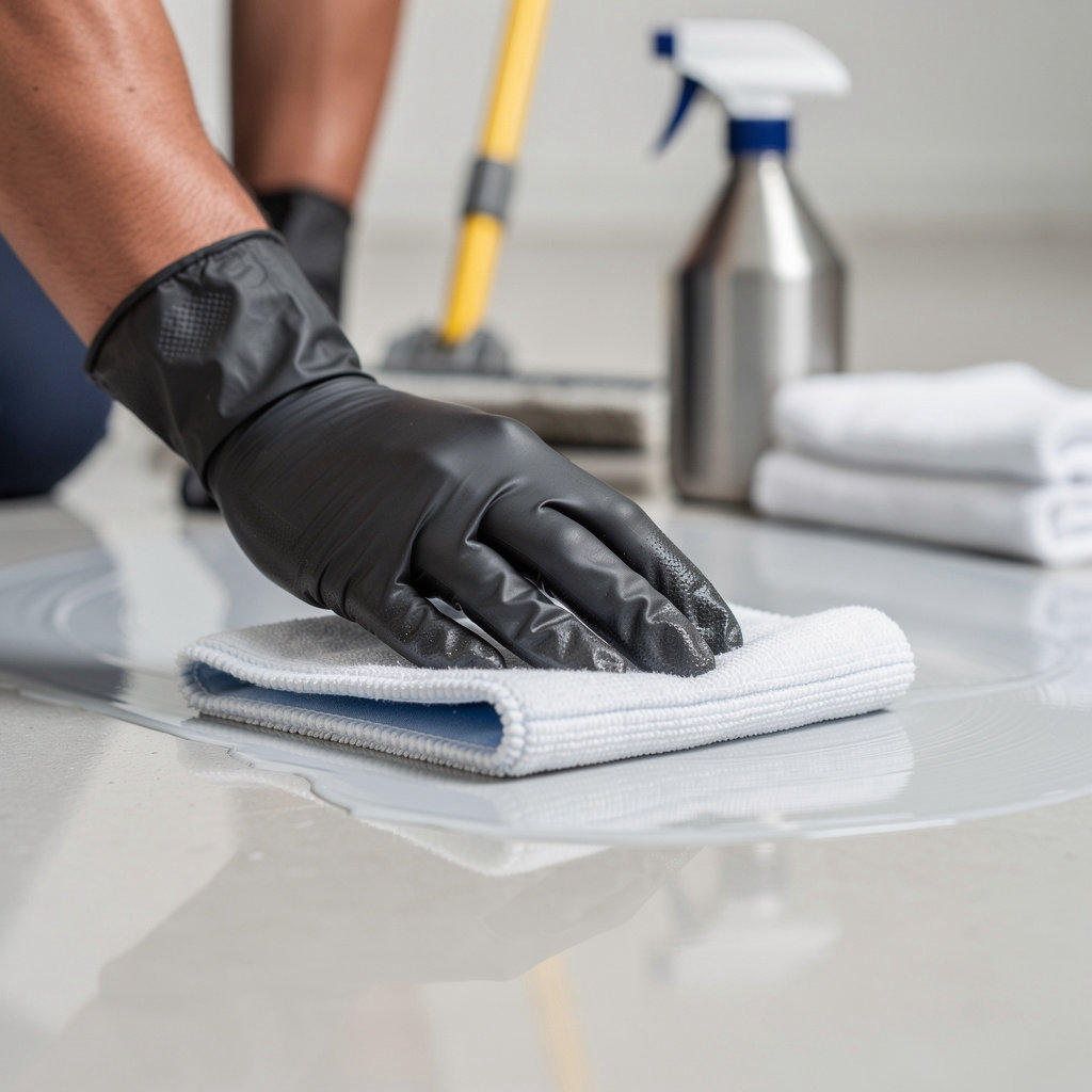 Custodial-PLUS Services professional team providing expert cleaning and floor coating services in Goleta, California