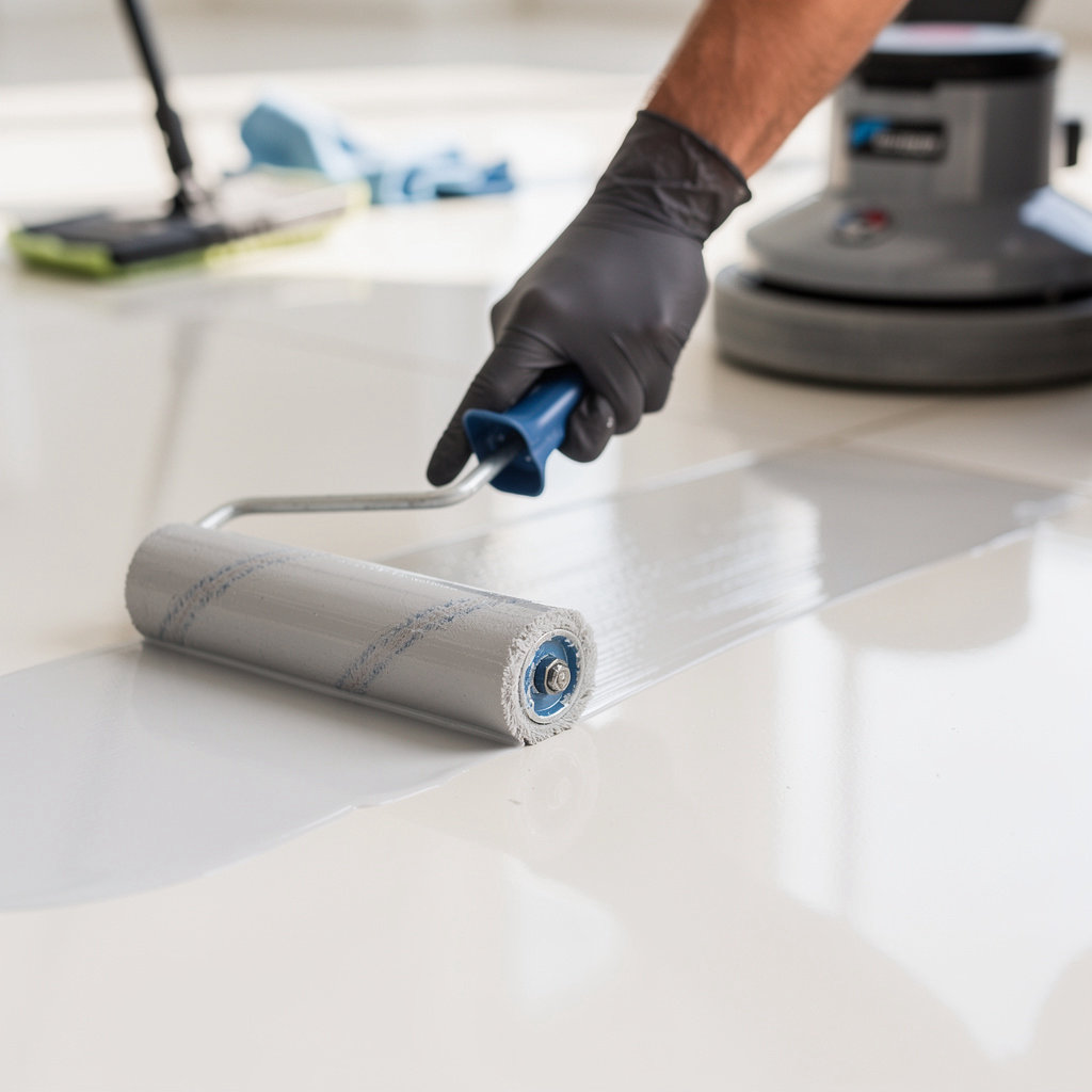 Custodial-PLUS Services professional team providing expert cleaning and floor coating services in Goleta, California